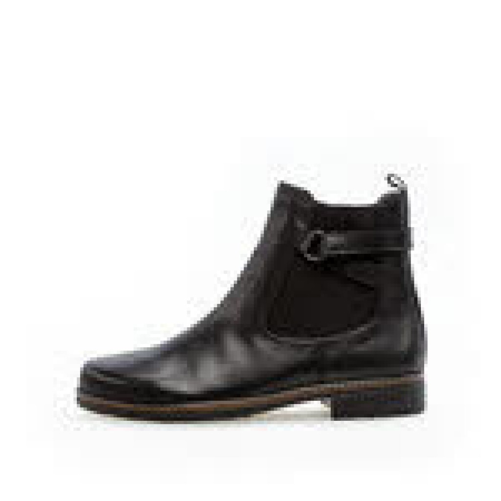 D Stiefelette LEder  schwarz