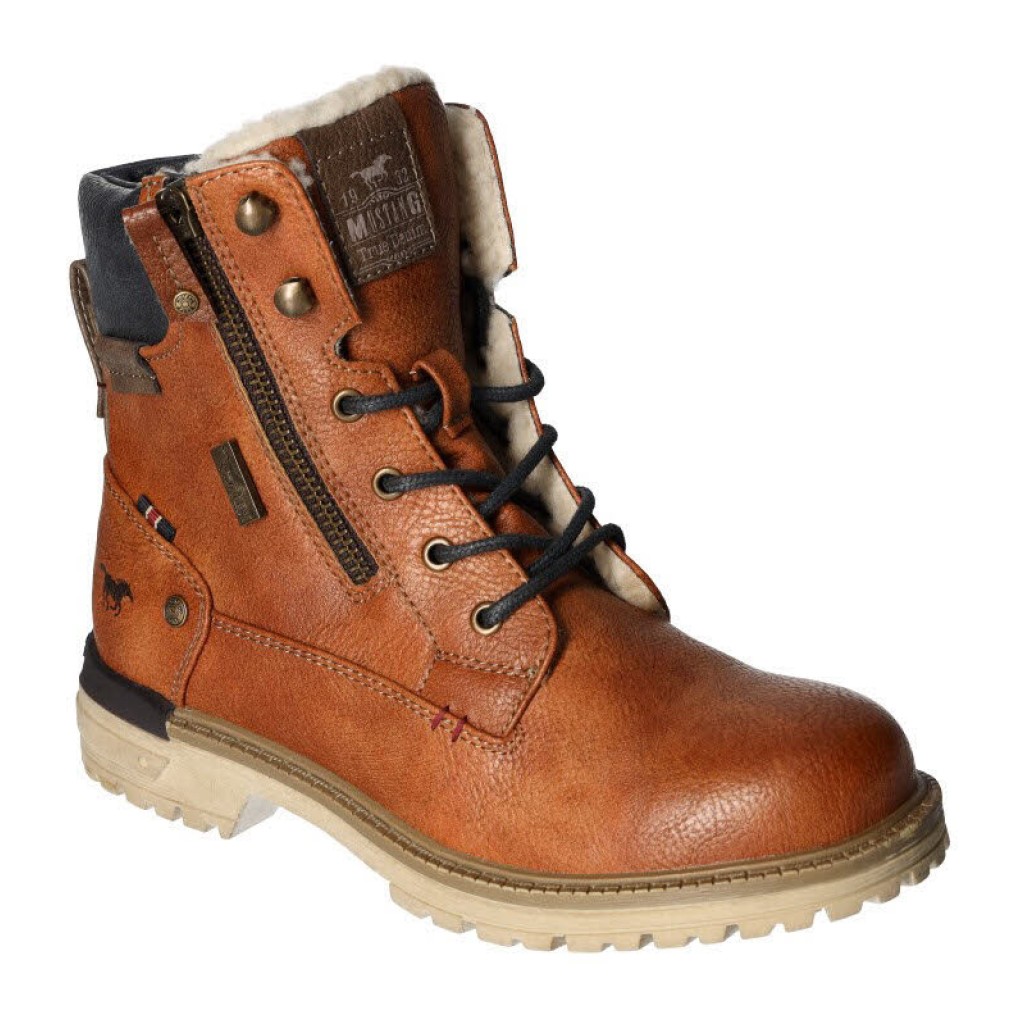 M Schnür Boot  Tex   cognac