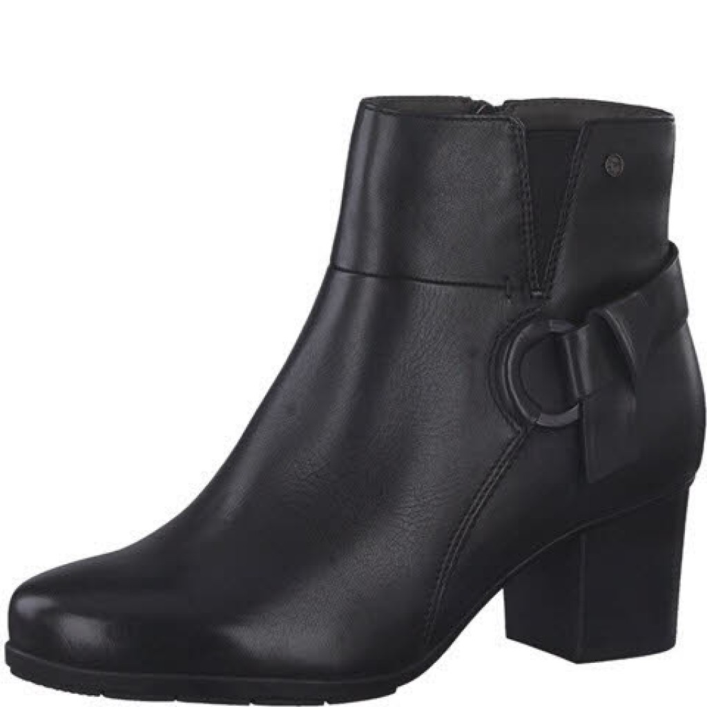 D Stiefelette Leder  schwarz