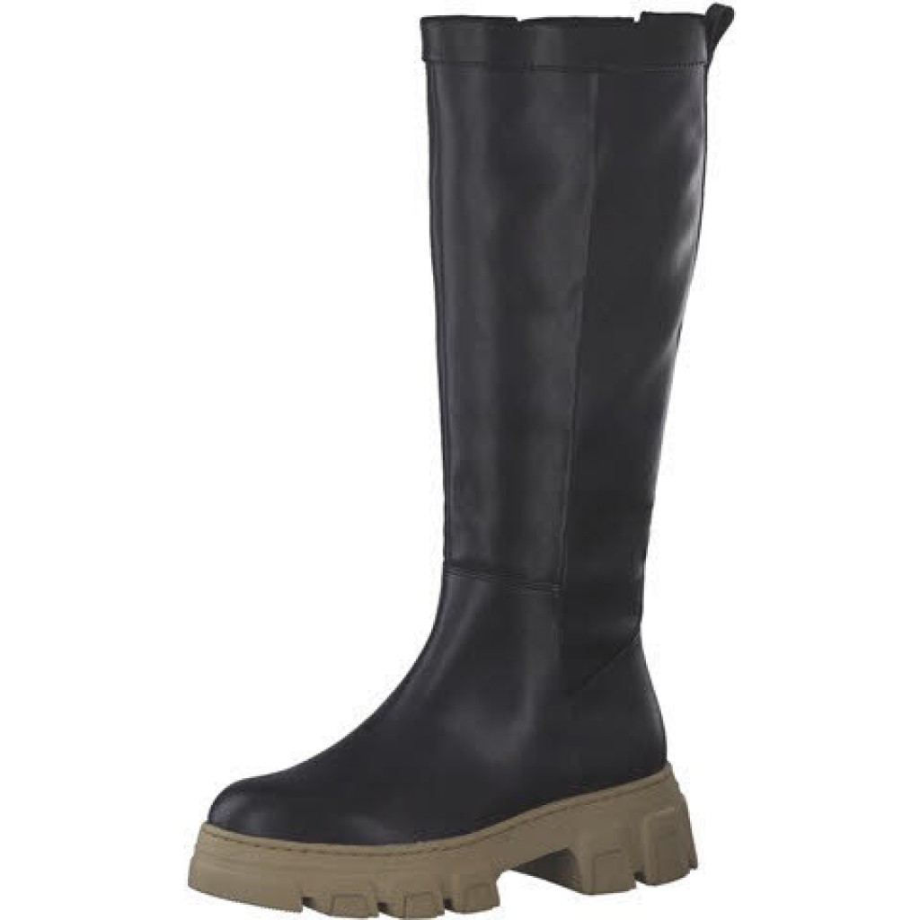 D Schaftstiefel Led  schwarz taupe