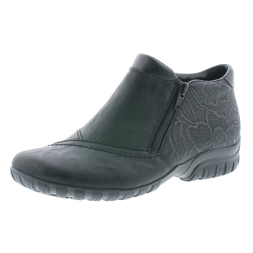 D Stiefelette Synth  schwarz weite H