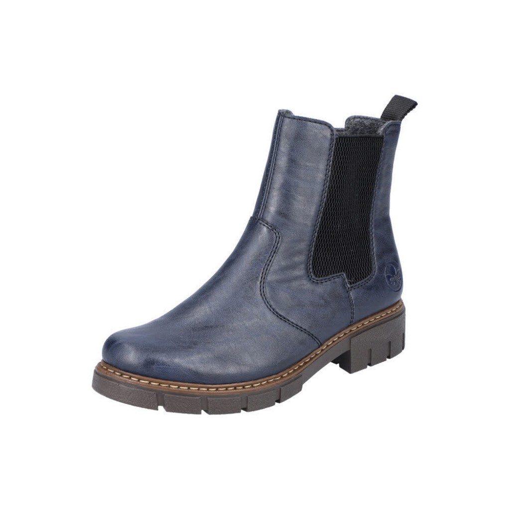 D Stiefelette Synth  blau Weite F