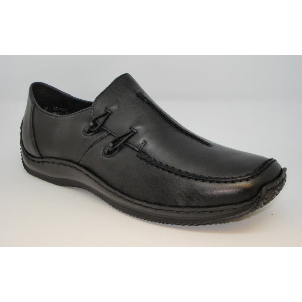 D Slipper LEder      schwarz