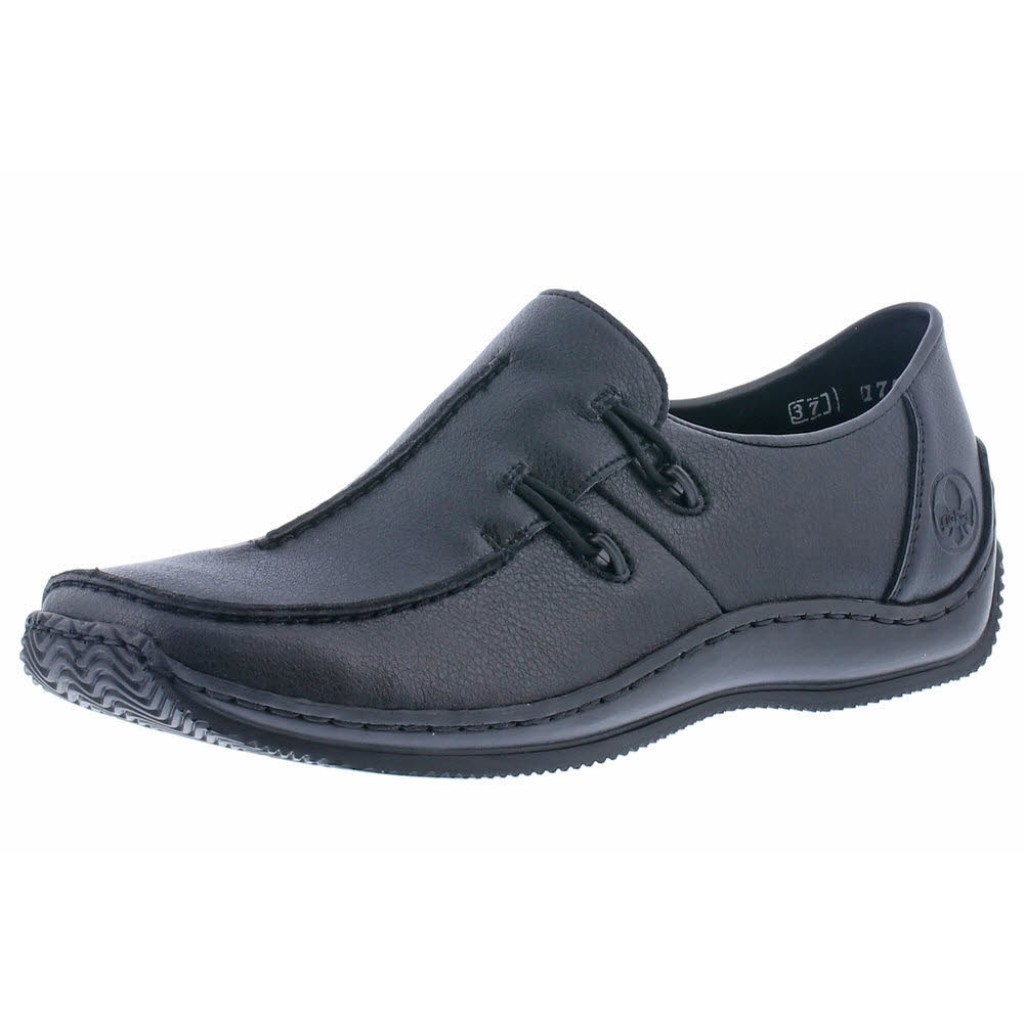 D Slipper LEder      schwarz