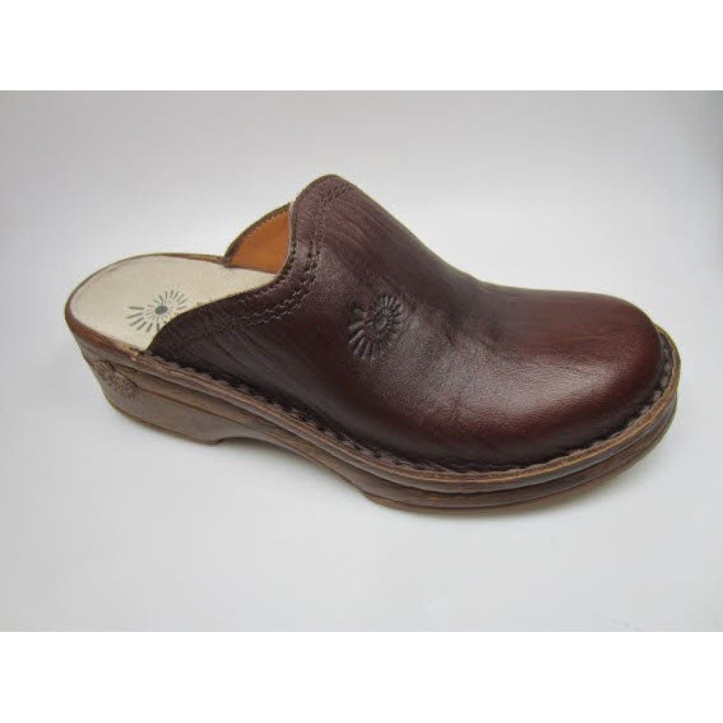 H Clog Leder         braun HELIX